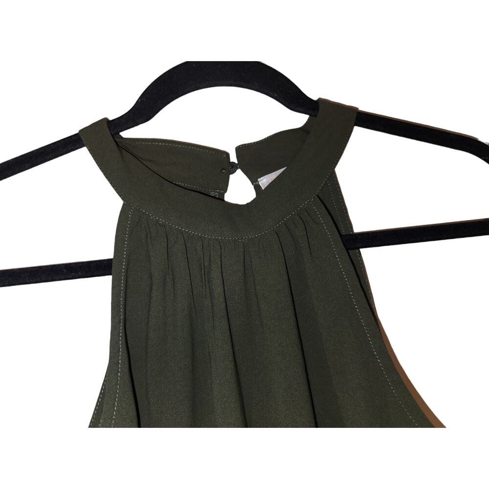 Kirundo Olive Green High Neck Sleeveless Maxi Dress Size Small - Picture 2 of 9